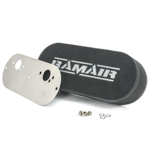 Twin Carb Air Filter With Baseplate 2 x SU HS4 40mm Internal Height-Filters-carbonizeduk