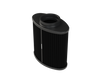 Ramair Pleated Oval Filter - 70mm ID-Filters-carbonizeduk