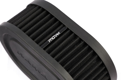 Pleated Carburettor Air Filter Baseplate to fit SU HS4, HIF4, HIF38 1.5in Mini Offset - 65mm-Filters-carbonizeduk