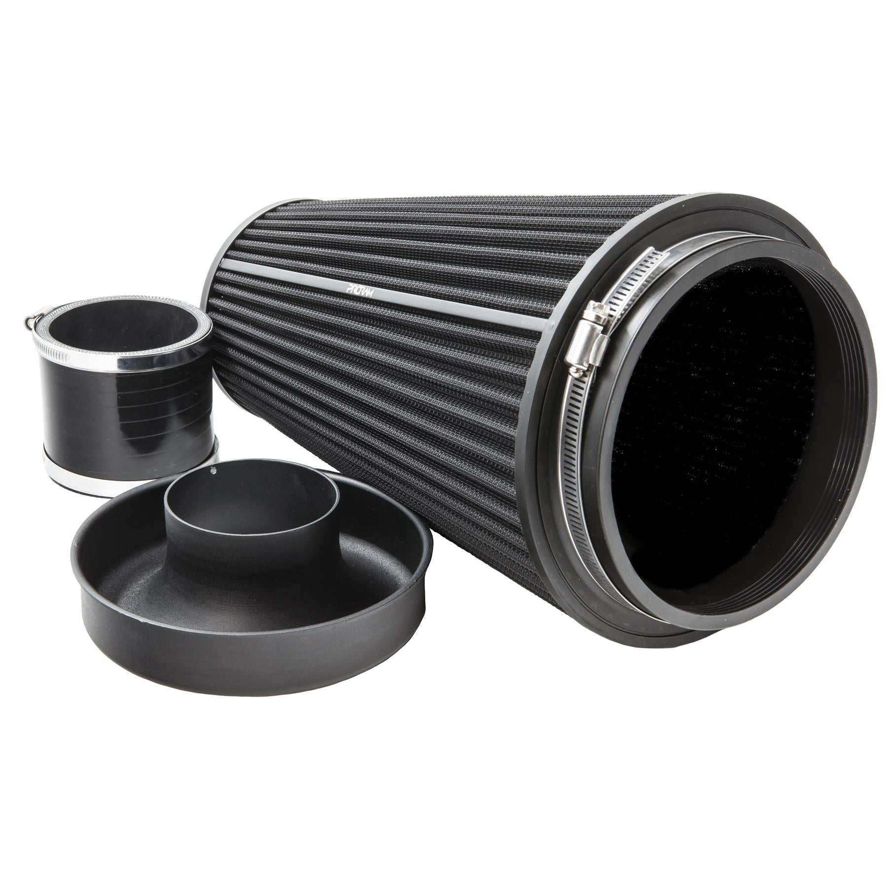 Ramair Pleated 76mm (3inch) ID Neck XLarge Cone Air Filter with Velocity Stack and Coupling-Filters-carbonizeduk