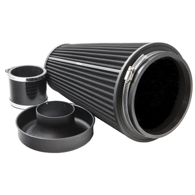 Ramair Pleated 76mm (3inch) ID Neck XLarge Cone Air Filter with Velocity Stack and Coupling-Filters-carbonizeduk