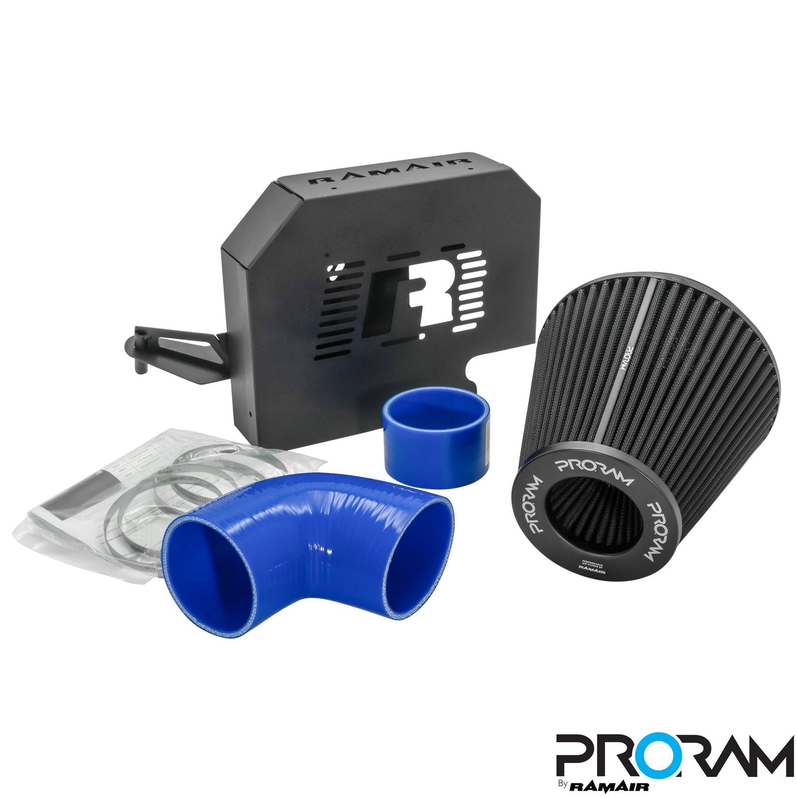 Performance Pleated Induction Kit for MK2 Focus ST with ECU Holder - Blue Hoses-Intake Kits-carbonizeduk