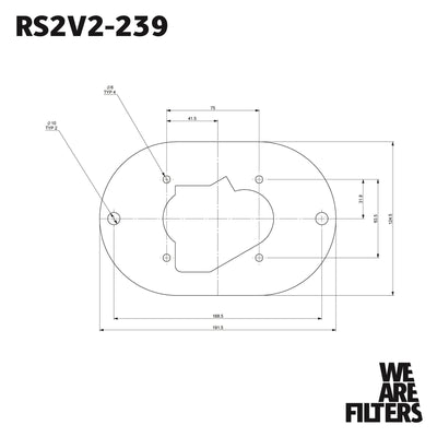 Carburettor Foam Air Filter with Baseplate to fit Weber 32/34 DMTL, DMTR, DATR - 40mm Internal Height-Filters-carbonizeduk