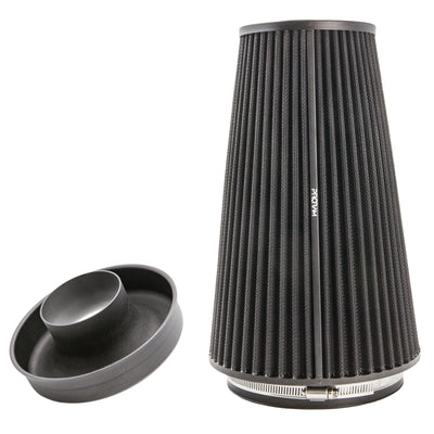 Ramair Pleated 90mm (3.5inch) ID Neck XLarge Cone Air Filter with Velocity Stack and Coupling-Filters-carbonizeduk