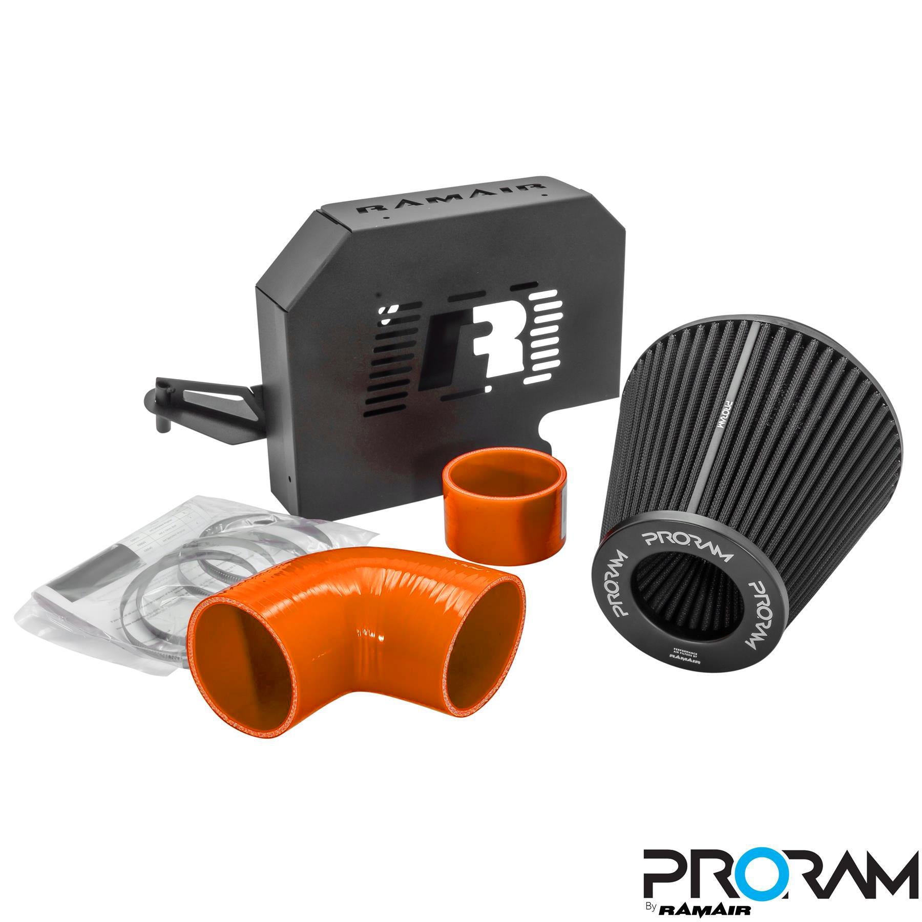 Performance Pleated Induction Kit for MK2 Focus ST with ECU Holder - Orange Hoses-Intake Kits-carbonizeduk