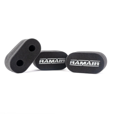 Carb Sock Foam Air Filters Caged 3x 75mm - Short-Filters-carbonizeduk