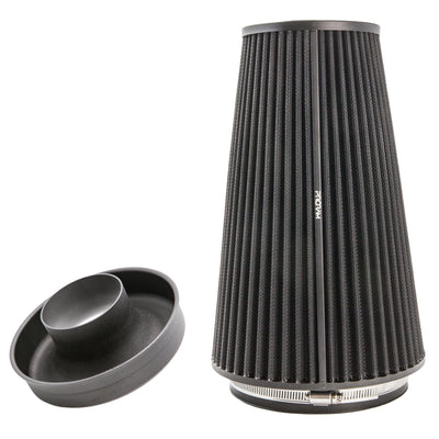 Ramair Pleated 76mm (3inch) ID Neck XLarge Cone Air Filter with Velocity Stack and Coupling-Filters-carbonizeduk