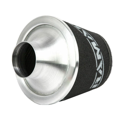 Ramair Large Foam Filter Aluminium Base 80mm (3.1inch) OD SIlver-Filters-carbonizeduk