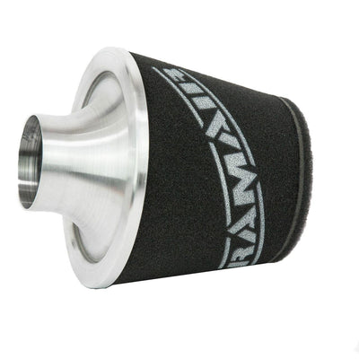 Ramair Large Foam Filter Aluminium Base 80mm (3.1inch) OD SIlver-Filters-carbonizeduk