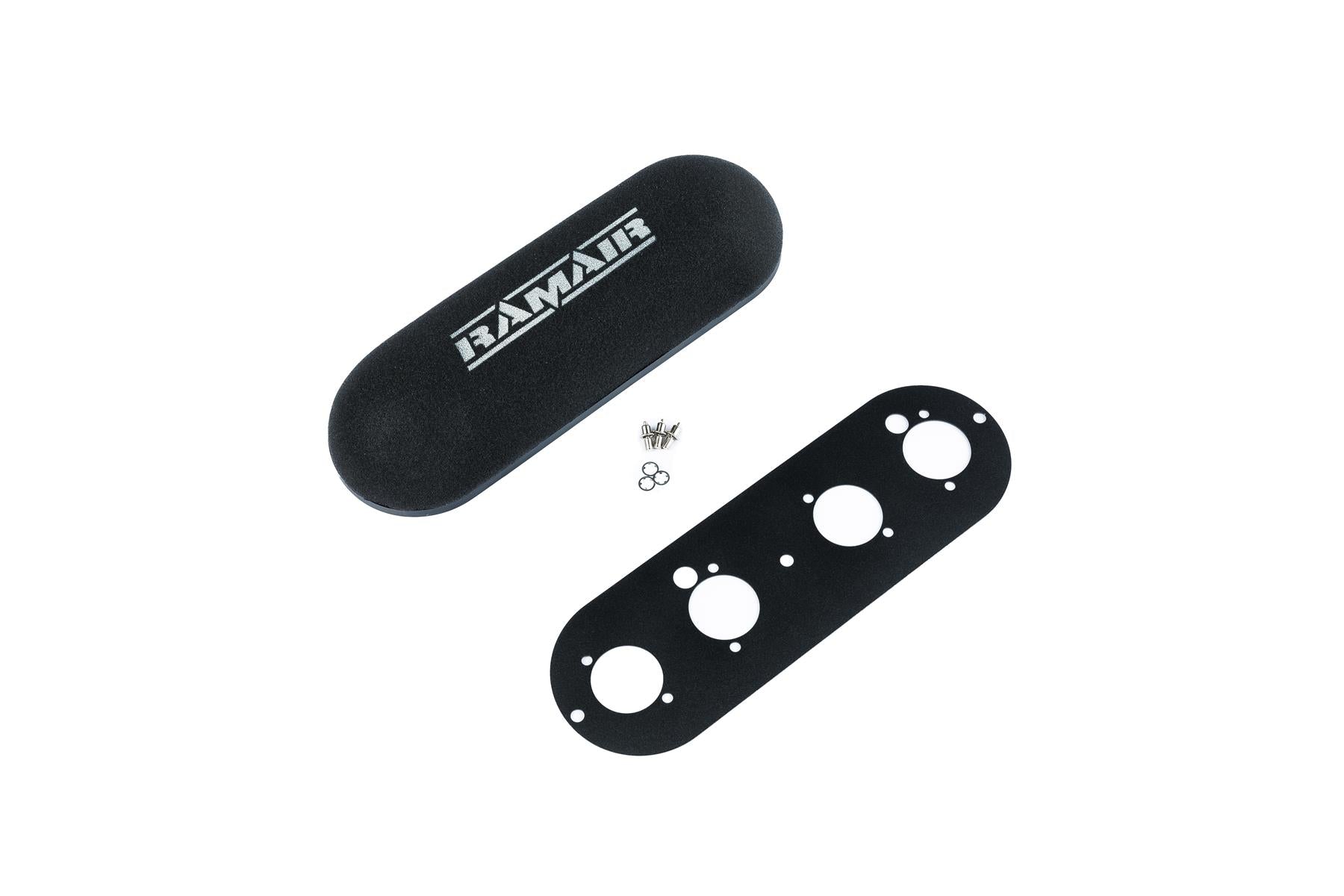 Twin Domed Carb Air Filter & Baseplate to fit Vauxhall Lotus 16v - 90mm Internal Height-Filters-carbonizeduk