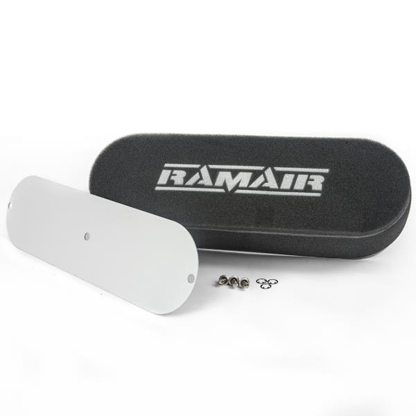 Twin Carb Air Filter With Blank Baseplate 100mm Internal Height-Filters-carbonizeduk