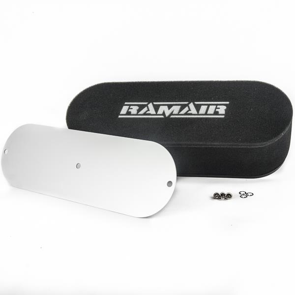 Twin Carb Air Filter With Blank Baseplate 100mm Internal Height Internal Height-Filters-carbonizeduk