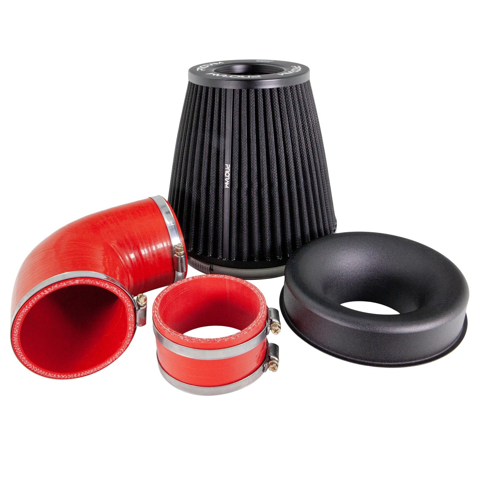 Performance Pleated Induction Kit for MK2 Focus ST - Red Hoses-Intake Kits-carbonizeduk