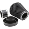 Ramair Pleated 90mm (3.5inch) ID Neck Large Cone Air Filter with Velocity Stack and Coupling-Filters-carbonizeduk