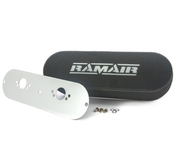 Twin Carb Air Filter With Baseplate MG Midget 1500 SU HS4 45mm Internal Height-Filters-carbonizeduk