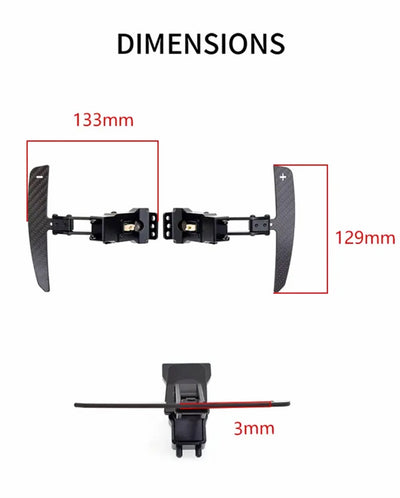 Magno Mad Track Magnetic Paddle shifters Carbon Fibre Extended For Porsche Macan Cayenne Cayman Panamera GT3RS 911 911.2 +-carbonizeduk
