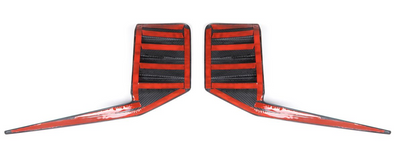 BMW M2 G87 PERFORMANCE STYLE REAR REAR BUMPER INSERTS IN PRE PREG GLOSS CARBON FIBRE (G87)-carbonizeduk