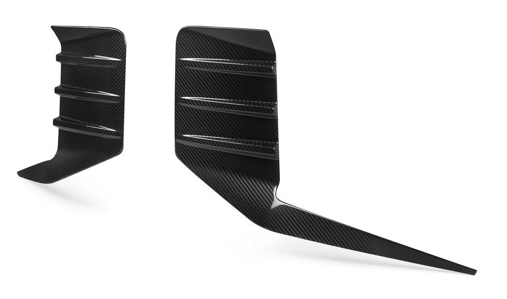 BMW M2 G87 PERFORMANCE STYLE REAR REAR BUMPER INSERTS IN PRE PREG GLOSS CARBON FIBRE (G87)-carbonizeduk