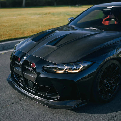 BMW M3/M4 G80/G82 DRY CARBON FIBER V STYLE FRONT LIP-carbonizeduk