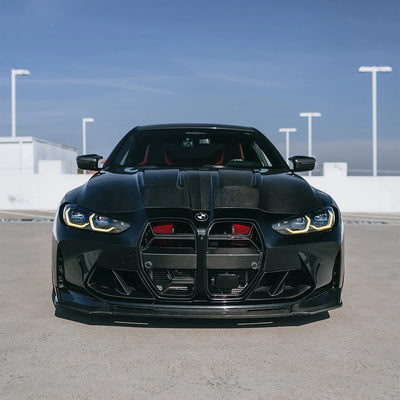 BMW M3/M4 G80/G82 DRY CARBON FIBER V STYLE FRONT LIP-carbonizeduk