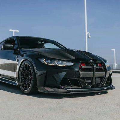 BMW M3/M4 G80/G82 DRY CARBON FIBER V STYLE FRONT LIP-carbonizeduk
