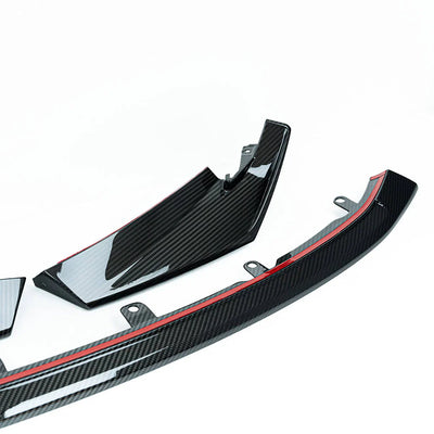 BMW M3/M4 G80/G82 DRY CARBON FIBER CSL THREE-STAGE FRONT LIP 2021+-Automotive > Parts & Accessories > Car & Truck Parts > Exterior > Spoilers & Wings-carbonizeduk