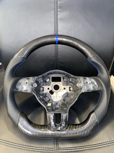 Volkswagen Polo MK5 6R GTI / R-line Carbon Fibre Steering Wheel (CUSTOM / 2009 - 2014 Models)-Steering wheel-carbonizeduk