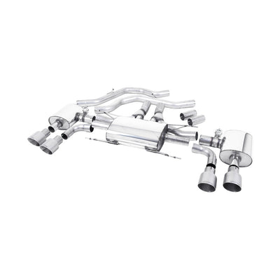 Milltek Front Pipe-back Exhaust Alfa Romeo Giulia Quadrifoglio 2.9 V6 Bi-Turbo (Non OPF/GPF Models) 17-25-Exhaust System-carbonizeduk