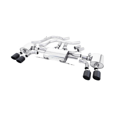 Milltek Front Pipe-back Exhaust Alfa Romeo Giulia Quadrifoglio 2.9 V6 Bi-Turbo (Non OPF/GPF Models) 17-25-Exhaust System-carbonizeduk