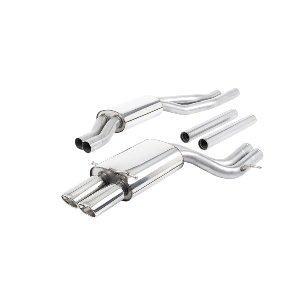 Milltek Cat Back Exhaust Audi RS4 B5 V6 Bi-Turbo Avant 00-02-Exhaust System-carbonizeduk