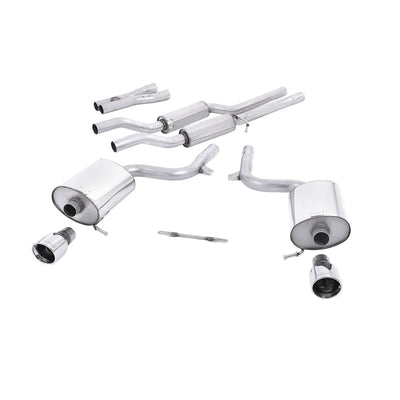 Milltek Cat Back Exhaust Audi S4 4.2 V8 Quattro B6 Saloon / Sedan, Avant, and Cabriolet 03-05-Exhaust System-carbonizeduk