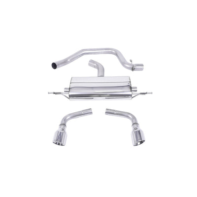 Milltek Cat Back Exhaust Audi TT Mk2 2.0 TFSi 2WD 06-11-Exhaust System-carbonizeduk