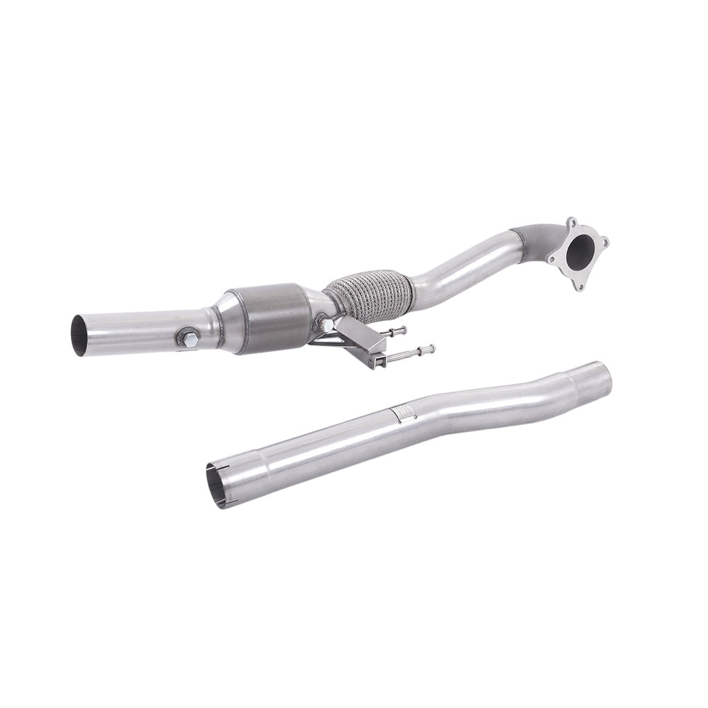 Milltek Cast Downpipe with HJS High Flow Sports Cat Exhaust Skoda Octavia vRS 2.0T FSi 06-10-Manifolds, Decats & Sports Cats-carbonizeduk
