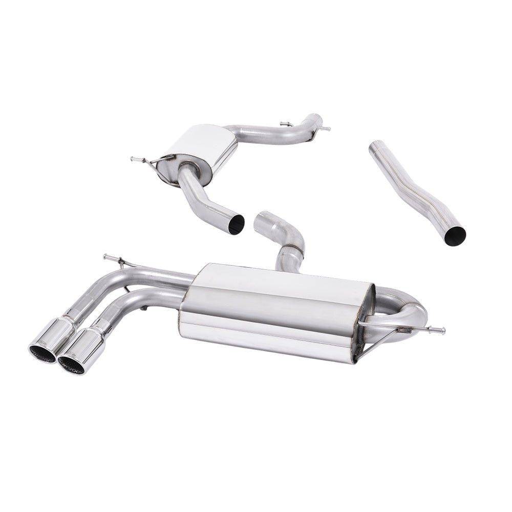 Milltek Cat Back Exhaust Audi A3 1.8 TSI 2WD 3-Door 08-12-Exhaust System-carbonizeduk