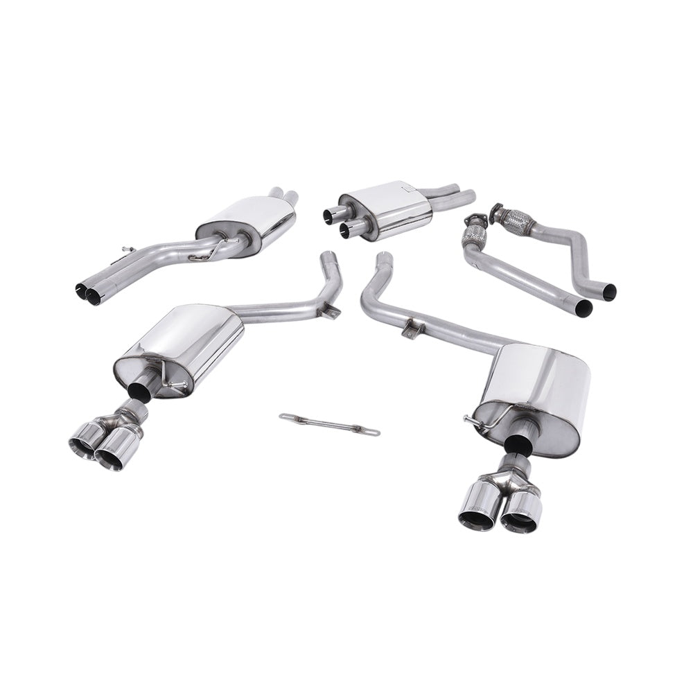 Milltek Cat Back Exhaust Audi S4 3.0 Supercharged V6 B8 09-12-Exhaust System-carbonizeduk