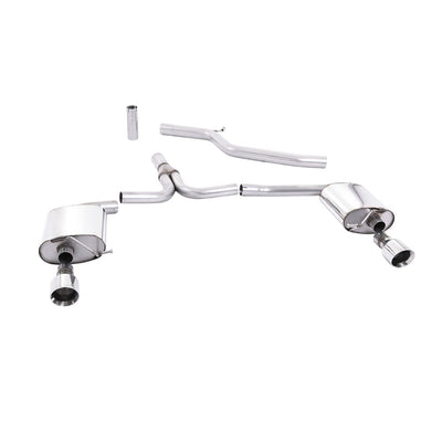 Milltek Cat Back Exhaust Audi A4 3.0 TDi B8 Quattro Saloon and Avant 08-11-Exhaust System-carbonizeduk