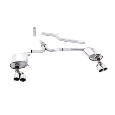 Milltek Cat Back Exhaust Audi A4 3.0 TDi B8 Quattro Saloon and Avant 08-11-Exhaust System-carbonizeduk