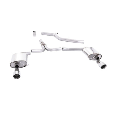Milltek Cat Back Exhaust Audi A4 2.0 TDi B8 140PS / 177PS 2WD Saloon and Avant (S-Line models only) 09-11-Exhaust System-carbonizeduk