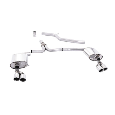 Milltek Cat Back Exhaust Audi A5 Coupe 2.0 TDi 07-25-Exhaust System-carbonizeduk