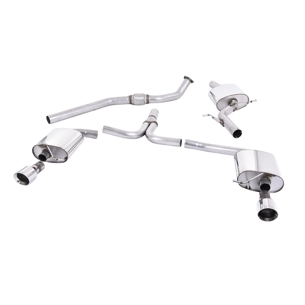 Milltek Cat Back Exhaust Audi A5 Coupe S-Line 2.0 TFSi 2WD and Quattro S-Tronic 08-25-Exhaust System-carbonizeduk