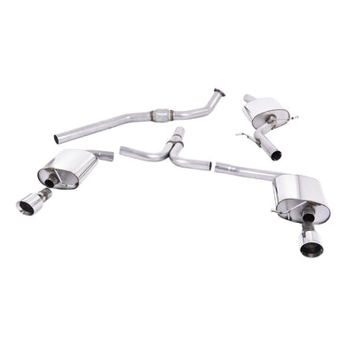 Milltek Cat Back Exhaust Audi A5 Coupe S-Line 2.0 TFSi 2WD and Quattro S-Tronic 08-25-Exhaust System-carbonizeduk