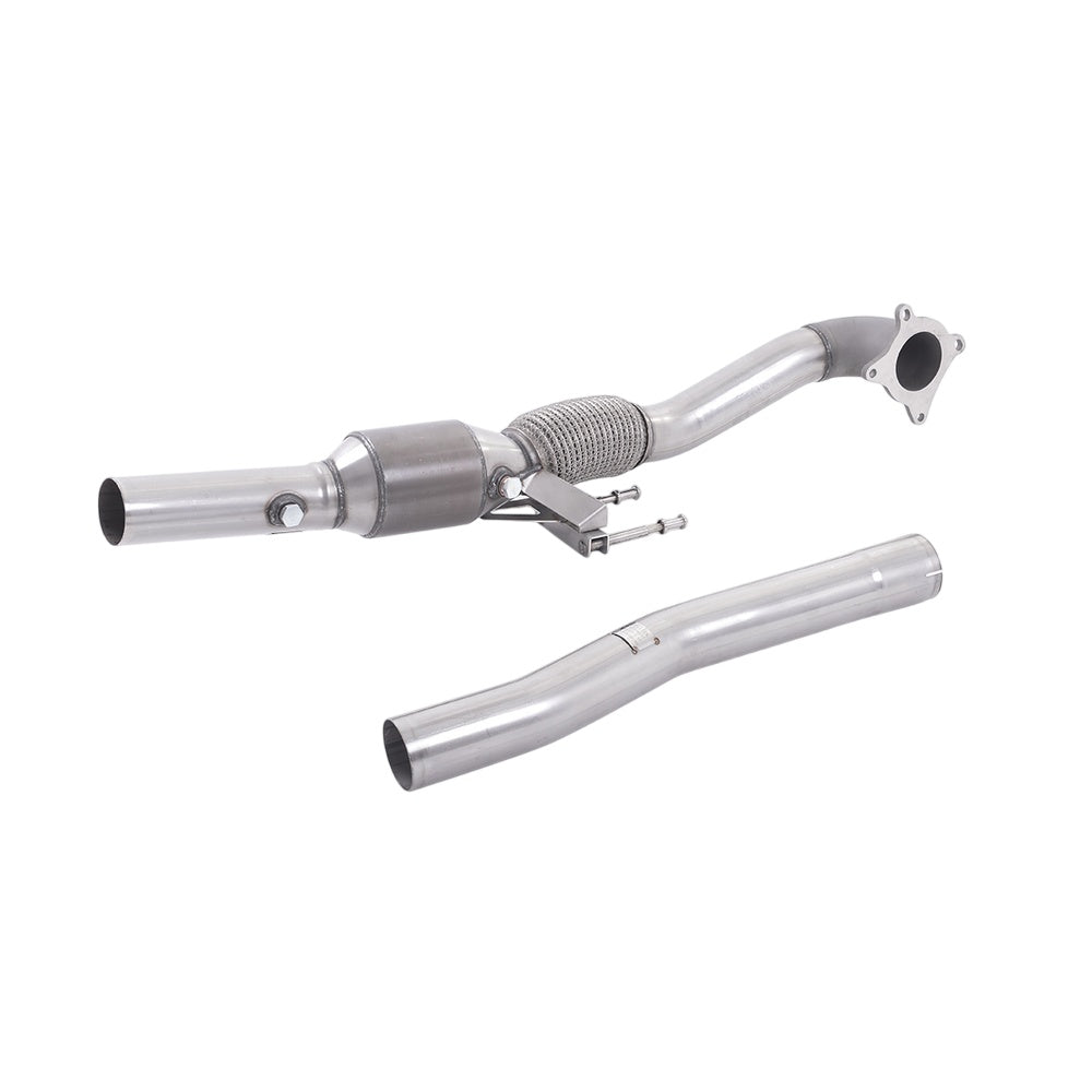 Milltek Large Bore Downpipe and Hi-Flow Sports Cat Exhaust Volkswagen Golf Mk6 GTi 2.0 TSI 210PS 09-13-Manifolds, Decats & Sports Cats-carbonizeduk