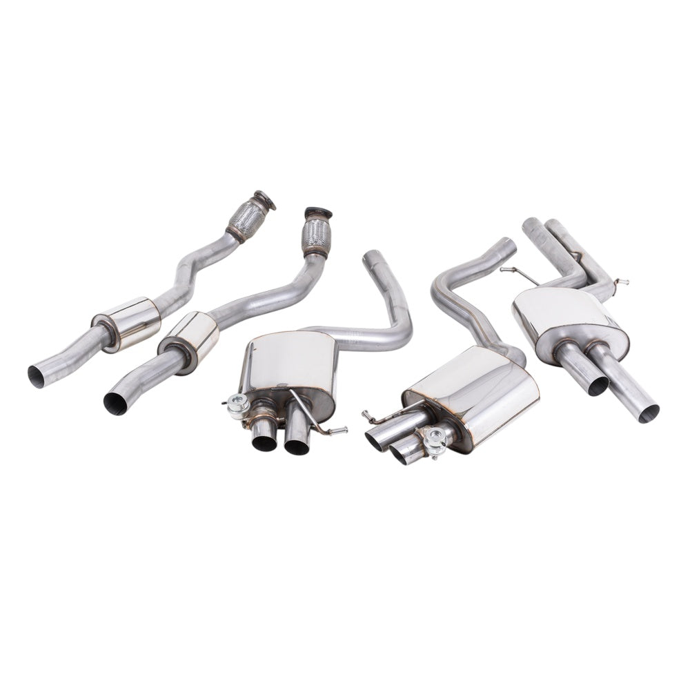 Milltek Cat Back Exhaust Audi RS4 B8 4.2 FSI Quattro Avant 12-15-Exhaust System-carbonizeduk