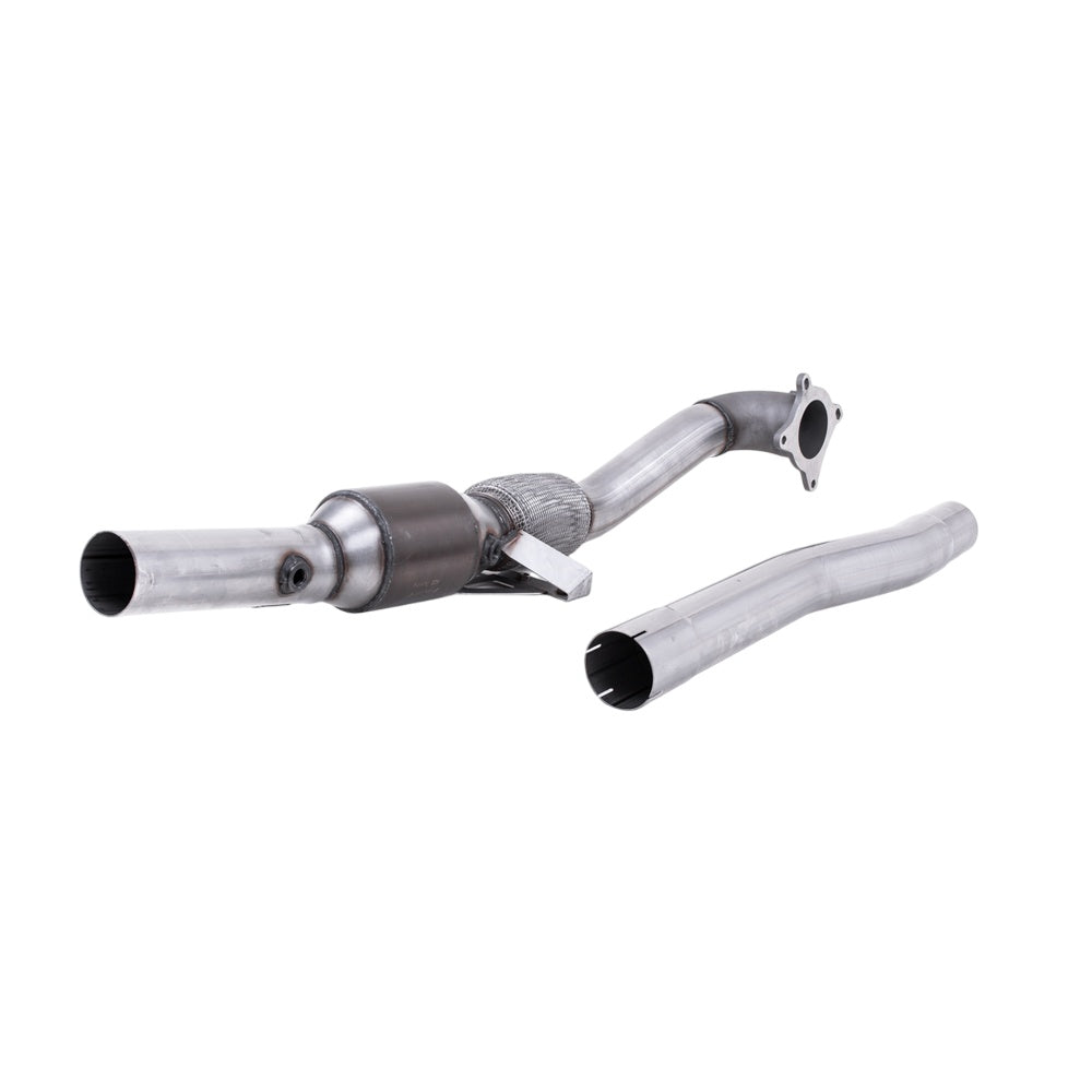 Milltek Large Bore Downpipe and Hi-Flow Sports Cat Exhaust Audi TT Mk2 2.0 TFSi 2WD 06-11-Manifolds, Decats & Sports Cats-carbonizeduk