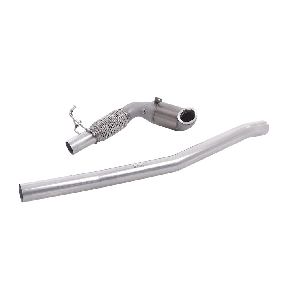 Milltek Large Bore Downpipe and Hi-Flow Sports Cat Exhaust Volkswagen Golf Mk7 R 2.0 TSI 300PS (ECE Approved and 76.2mm Systems) 14-16-Manifolds, Decats & Sports Cats-carbonizeduk