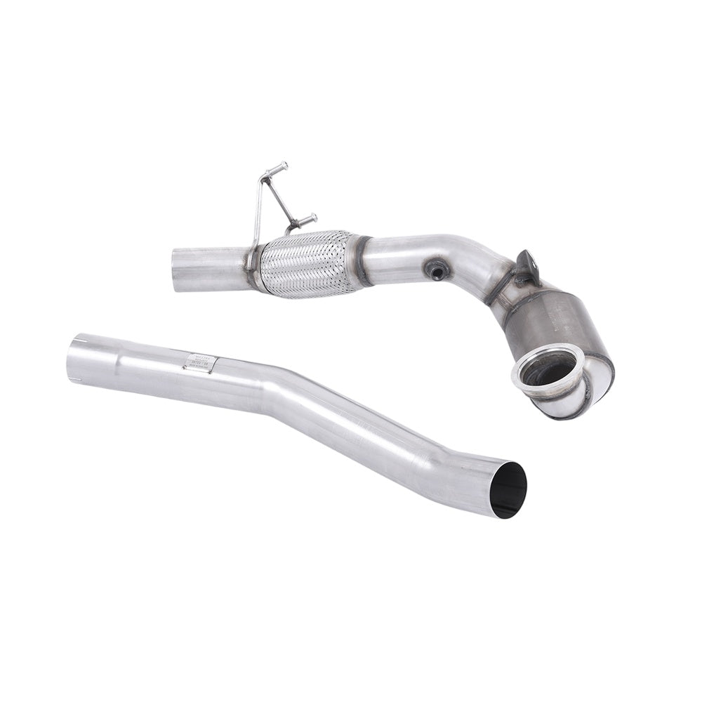 Milltek Large Bore Downpipe and Hi-Flow Sports Cat Exhaust Audi S1 2.0 TFSi Quattro 14-18-Manifolds, Decats & Sports Cats-carbonizeduk