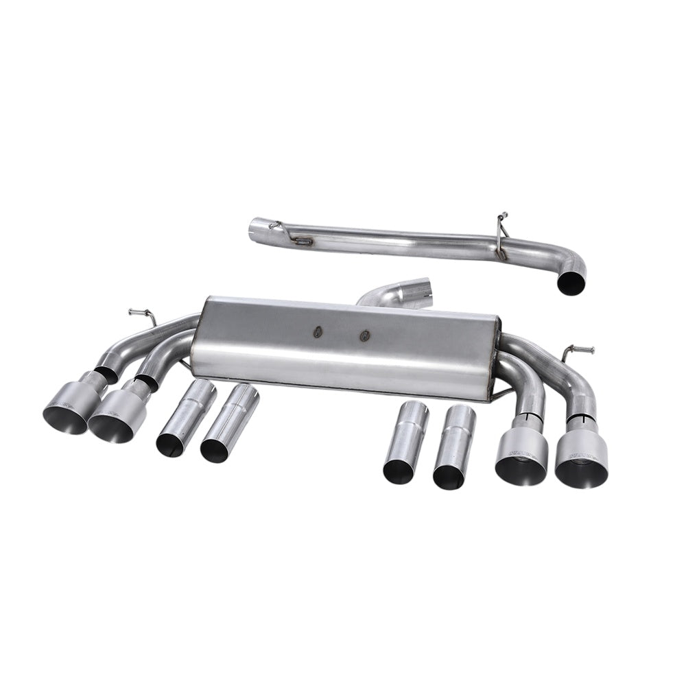 Milltek Cat Back Exhaust Audi S3 2.0 TFSi Quattro Saloon and Cabrio 8V/8V.2 (Non-GPF Equipped Models Only) 13-18-Exhaust System-carbonizeduk