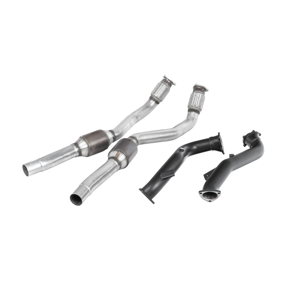 Milltek Large Bore Downpipes and Hi-Flow Sports Cats Exhaust Audi RS6 C7 4.0 TFSi biturbo Quattro inc Performance Edition 13-18-Manifolds, Decats & Sports Cats-carbonizeduk