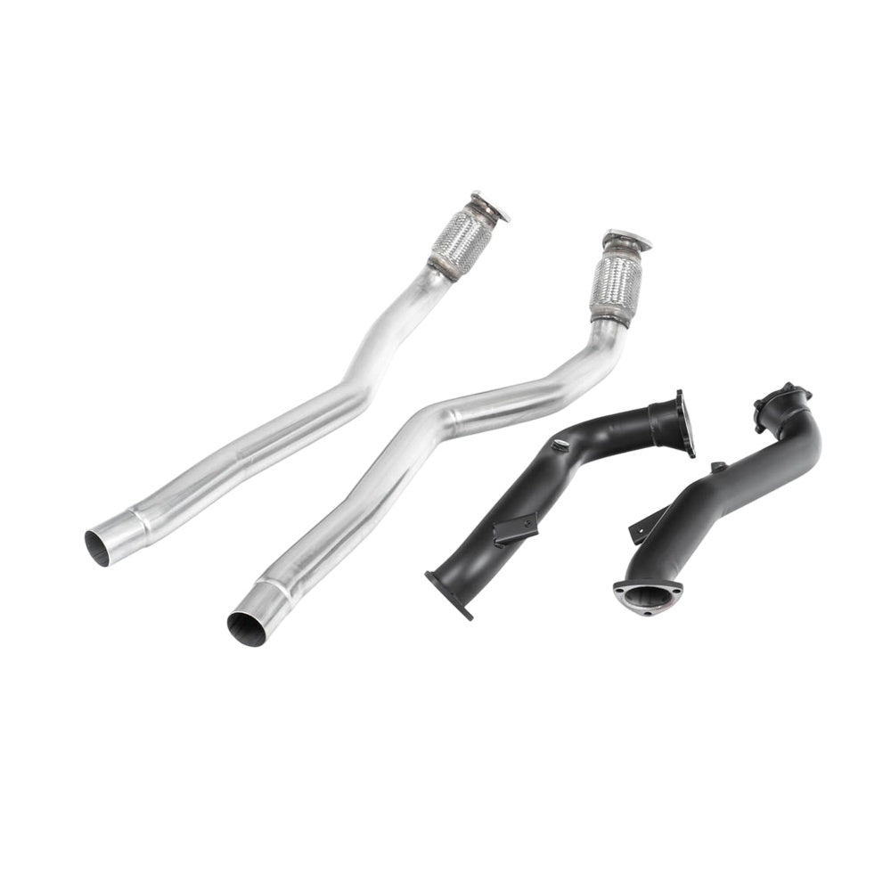 Milltek Large-bore Downpipes and Cat Bypass Pipes Exhaust Audi S7 Sportback 4.0 TFSi Quattro S-Tronic 12-18-Manifolds, Decats & Sports Cats-carbonizeduk