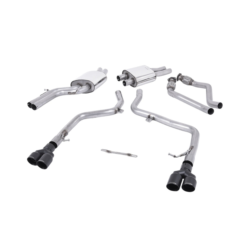 Milltek Cat Back Exhaust Audi S5 3.0 TFSi B8 Coupe and Cabriolet (S-Tronic) 09-11-Exhaust System-carbonizeduk